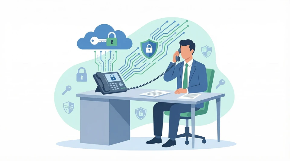 Une main compose un numéro sur un téléphone de bureau professionnel dans un environnement de travail moderne